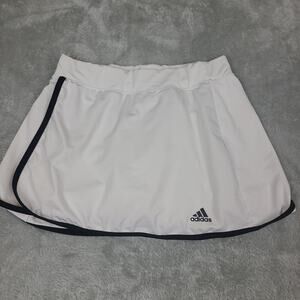 Adidas White Skort Elastic Waist Tennis Sport Shorts Skirt Sz‎ Small